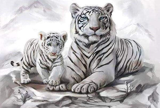 Diamond Painting - Tigri Nella Neve Diamond Painting