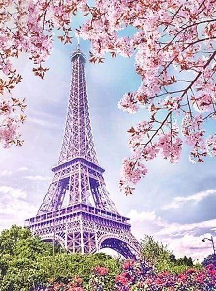 Diamond Painting - Torre Eiffel In Primavera Diamond Painting | Seos Shop ®