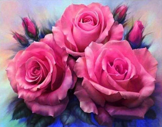 Diamond Painting - Tre Rose In Fiore Diamond Painting