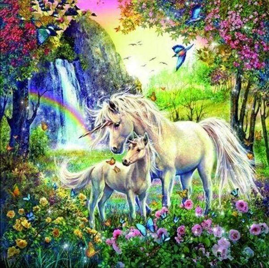 Diamond Painting - Unicorni In Un Campo Di Fiori Diamond Painting | Seos Shop ®