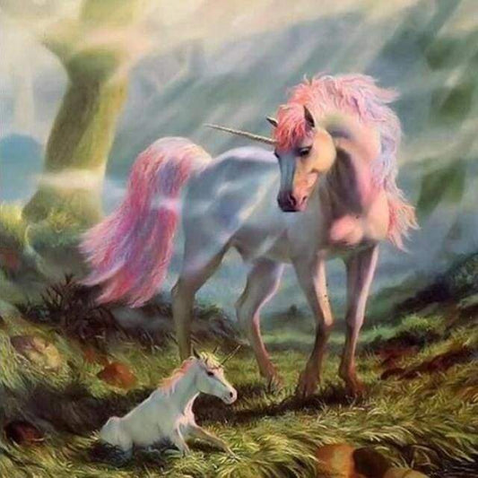 Diamond Painting - Unicorno E Bambino Diamond Painting