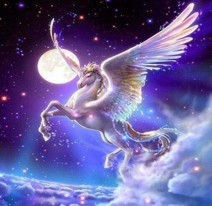 Diamond Painting - Unicorno E Luna Diamond Painting