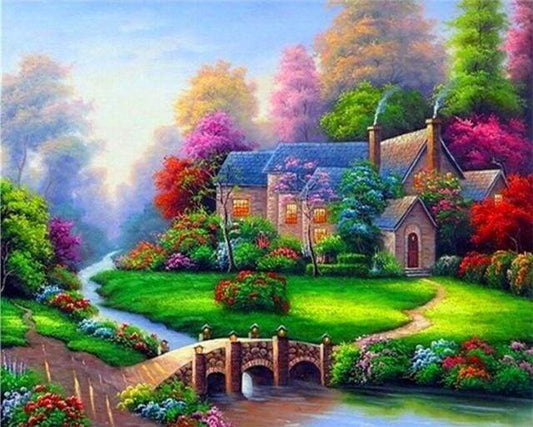 Diamond Painting - Villa Con Bel Giardino Diamond Painting
