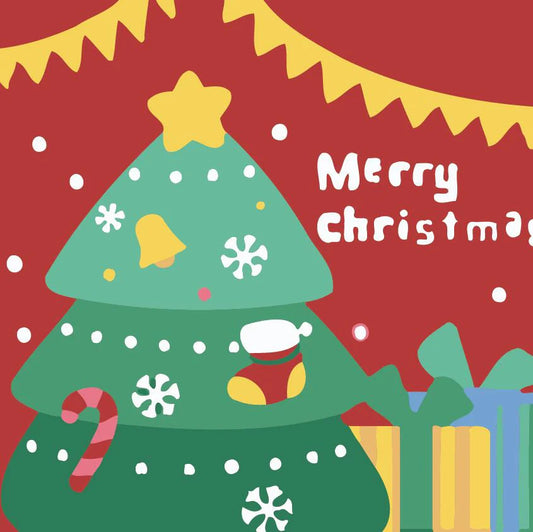 Dipingere con i numeri Bambini - Albero Di Natale Diamond Painting