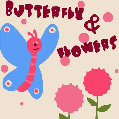 Dipingere con i numeri Bambini - Farfalla E Fiori Diamond Painting