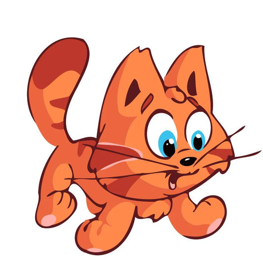 Dipingere con i numeri Bambini - Gatto Arancione Diamond Painting | Seos Shop ®