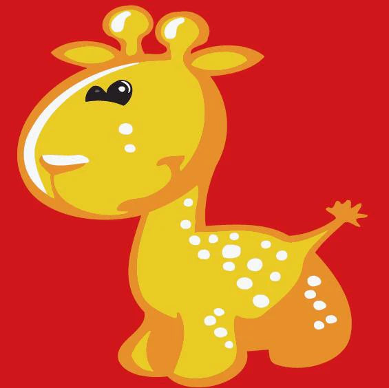 Dipingere con i numeri Bambini - Giraffa In Forma Diamond Painting