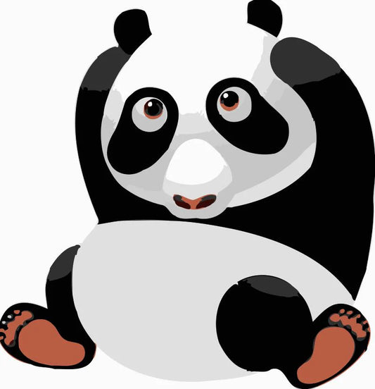 Dipingere con i numeri Bambini - Grande Panda Diamond Painting