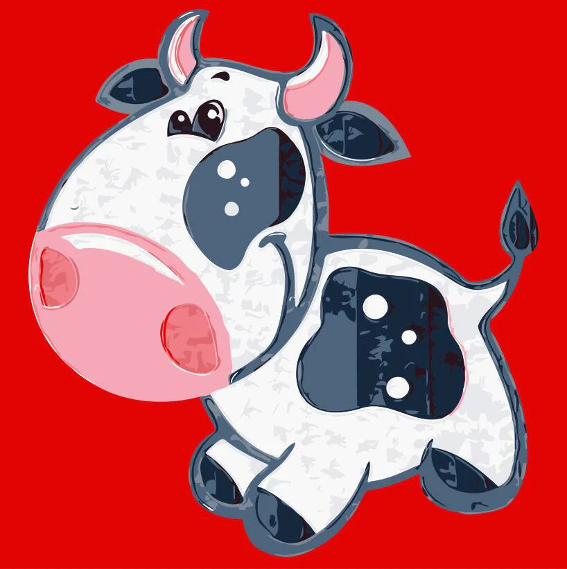 Dipingere con i numeri Bambini - La Mucca Diamond Painting | Seos Shop ®