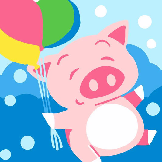 Dipingere con i numeri Bambini - Maiale Diamond Painting | Seos Shop ®