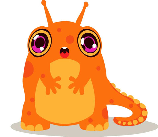 Dipingere con i numeri Bambini - Mostro Arancione Diamond Painting | Seos Shop ®