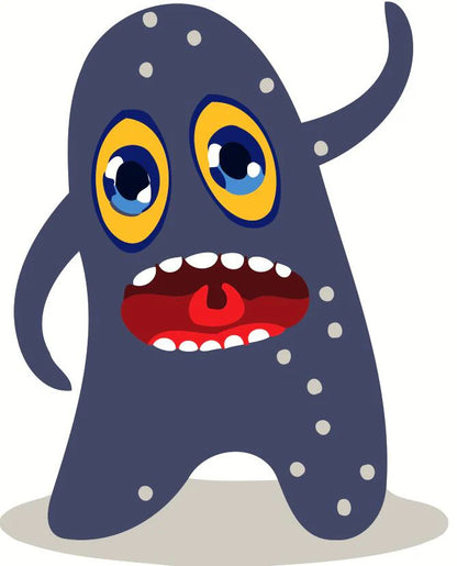 Dipingere con i numeri Bambini - Mostro Grigio Diamond Painting | Seos Shop ®