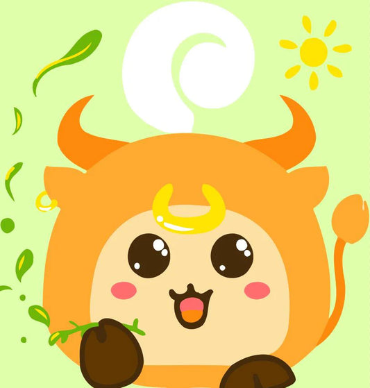 Dipingere con i numeri Bambini - Piccolo Mostro Arancione Diamond Painting