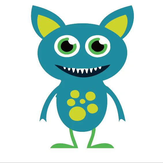 Dipingere con i numeri Bambini - Piccolo Mostro Blu Diamond Painting | Seos Shop ®