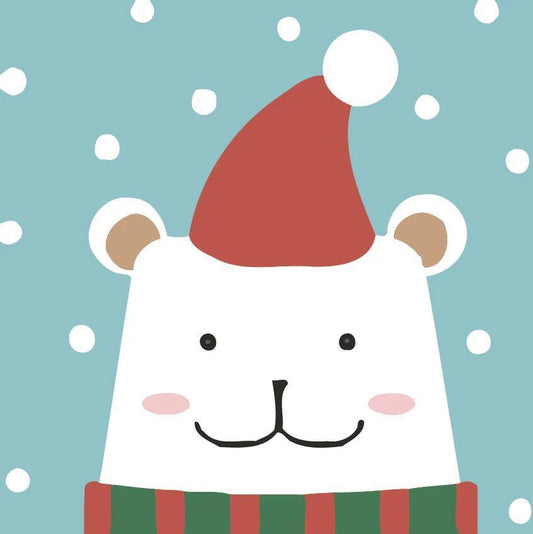 Dipingere con i numeri Bambini - Piccolo Orso Polare Diamond Painting | Seos Shop ®