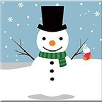 Dipingere con i numeri Bambini - Pupazzo Sulla Neve Diamond Painting
