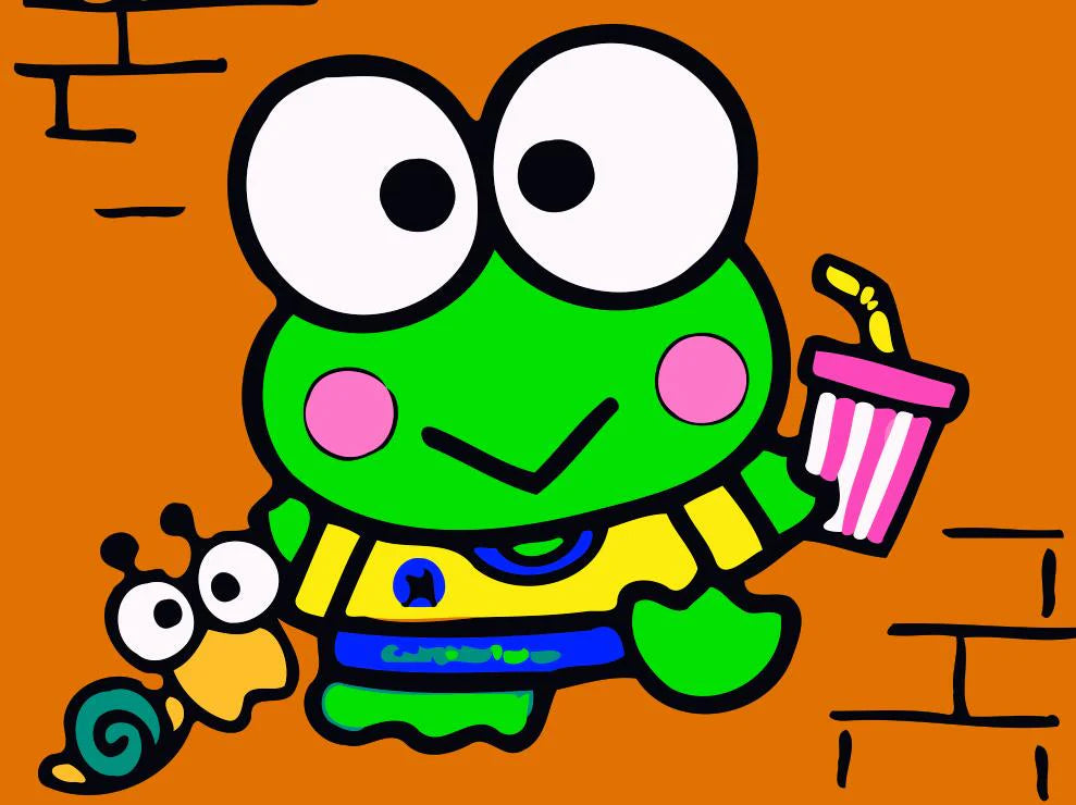 Dipingere con i numeri Bambini - Rana E Lumaca Diamond Painting | Seos Shop ®