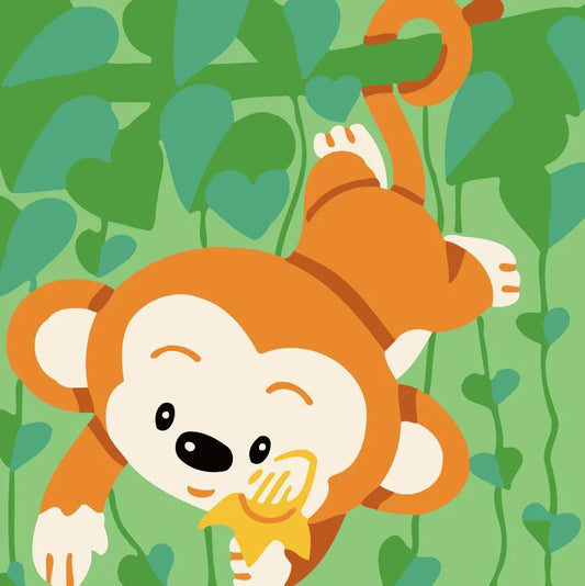 Dipingere con i numeri Bambini - Scimmia Diamond Painting | Seos Shop ®