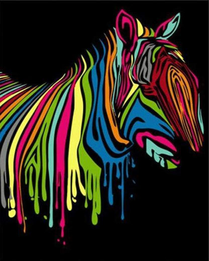 Disegno Di Zebra Colorata Diamond Painting | Seos Shop ®