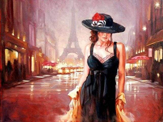 Donna Per Le Strade Di Parigi Diamond Painting