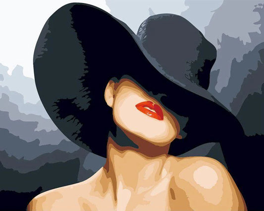 Donna con il cappello Diamond Painting kit diamond painting