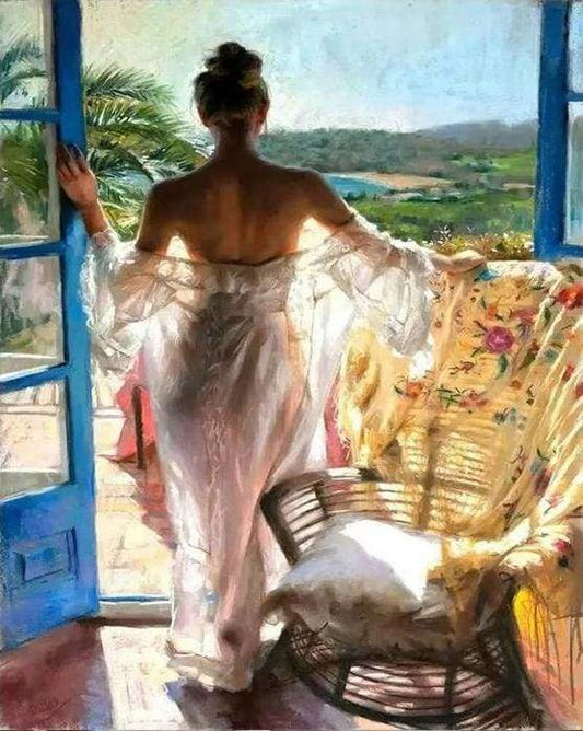 Donne Sexy Vicino Alla Finestra Diamond Painting
