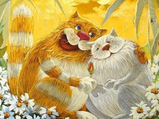 Due Gatti Amanti Diamond Painting