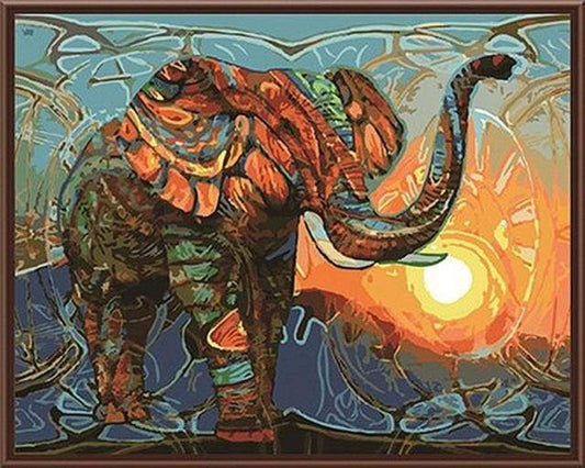 Elefante All'Alba Diamond Painting