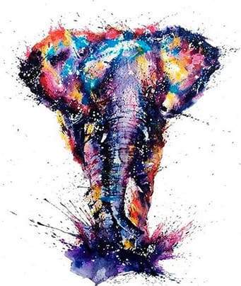 Elefante Asiatico Acrilico Diamond Painting