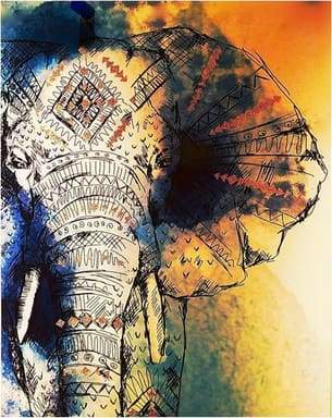 Elefanti Asiatici Diamond Painting