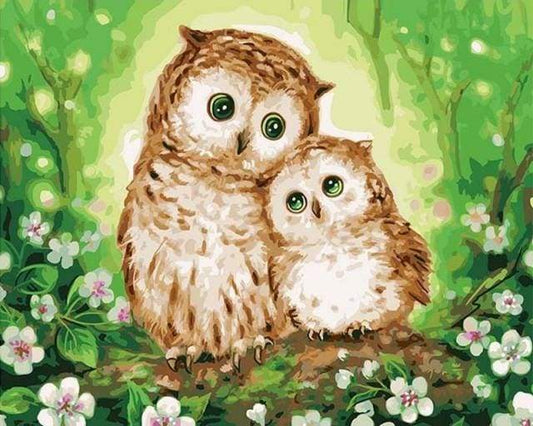Famiglia Di Gufi Diamond Painting