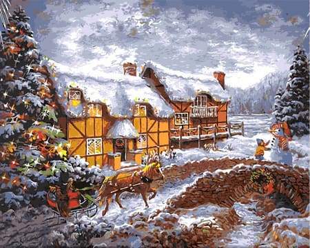 Fattoria In Inverno Diamond Painting