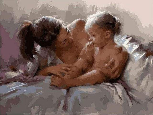 Felicità Di Madre Con Bambino Diamond Painting