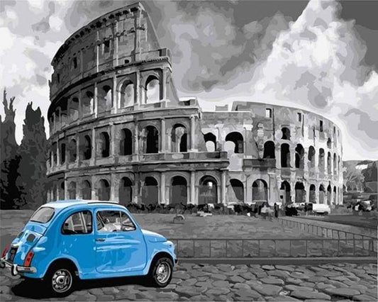 Fiat Blu E Colosseo Diamond Painting | Seos Shop ®