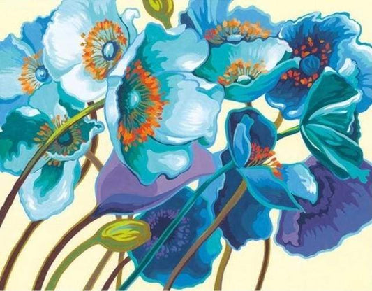 Fiori Blu Diamond Painting