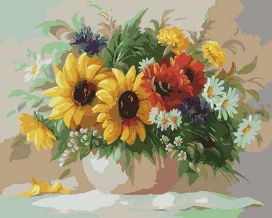 Fiori Colorati In Un Vaso Diamond Painting