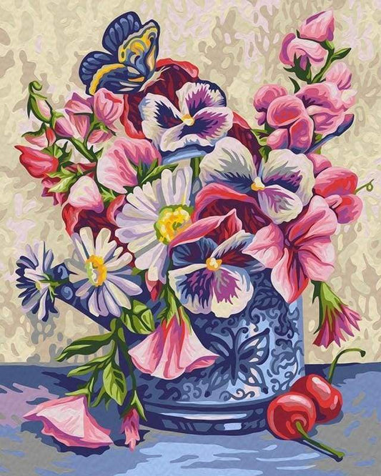 Fiori Con Ciliegie Diamond Painting