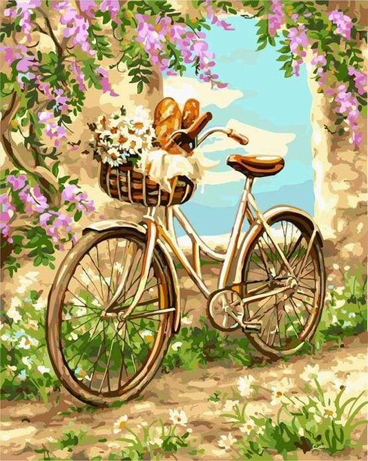 Fiori E Bicicletta Diamond Painting