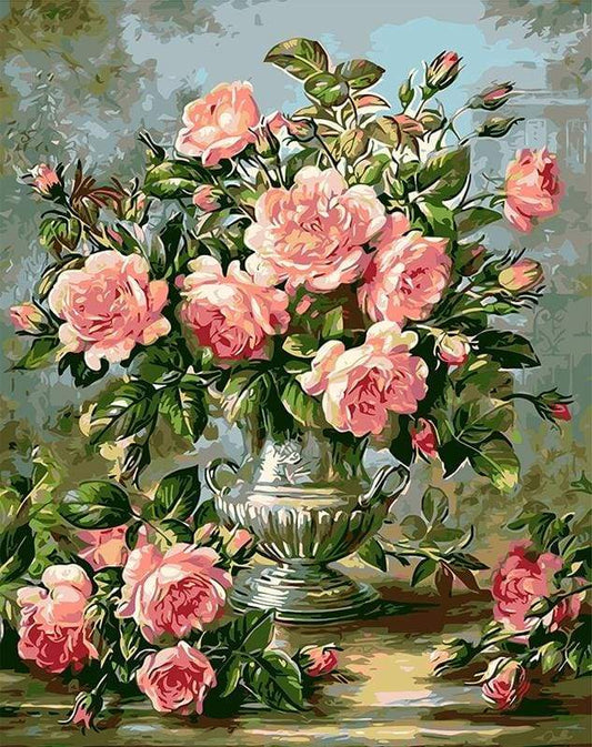 Fiori In Un Vaso Di Peltro Diamond Painting