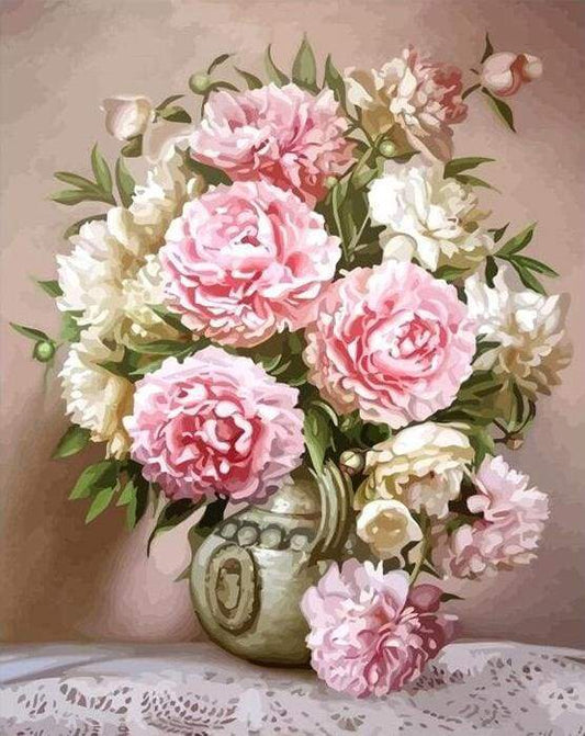 Fiori Rosa E Bianchi Diamond Painting