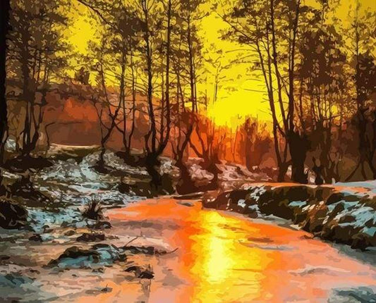 Fiume Ghiacciato Diamond Painting
