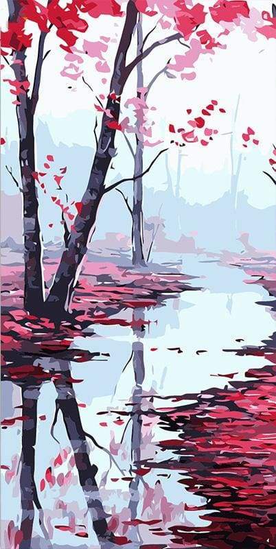 Foglie Di Acero Rosse Diamond Painting