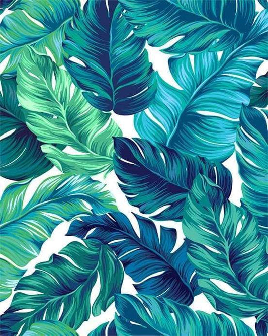 Foglie Verdi Tropicali Diamond Painting
