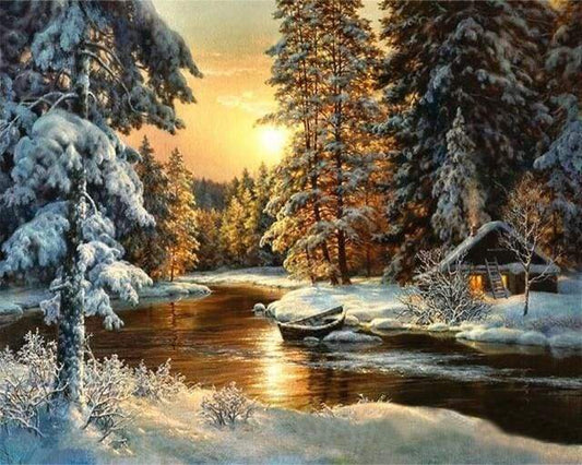 Foresta Al Tramonto Diamond Painting
