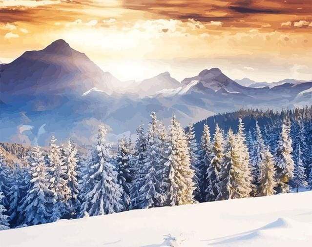 Foresta E Neve Diamond Painting