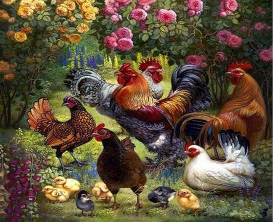 Gallo E Gallina Diamond Painting