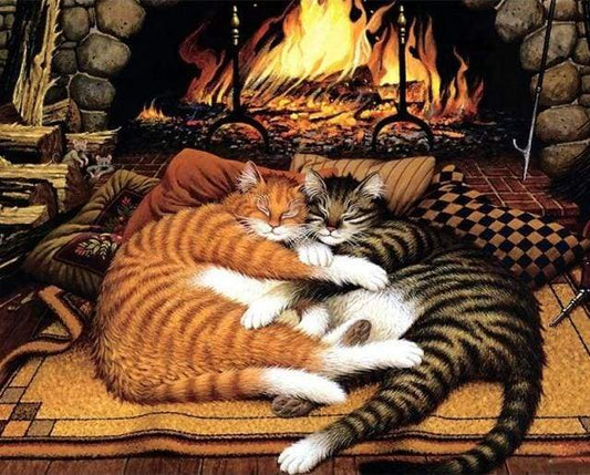 Gatti Che Si Abbracciano Diamond Painting