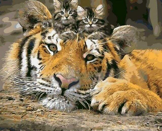Gattini E Tigre Diamond Painting