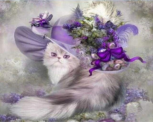 Gattino Viola Diamond Painting