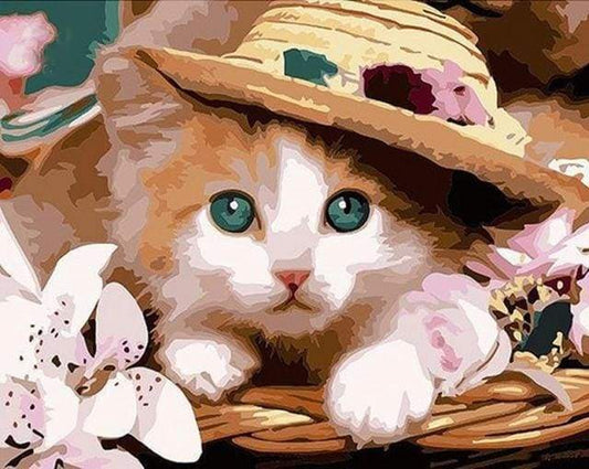 Gatto Che Indossa Un Cappello Diamond Painting